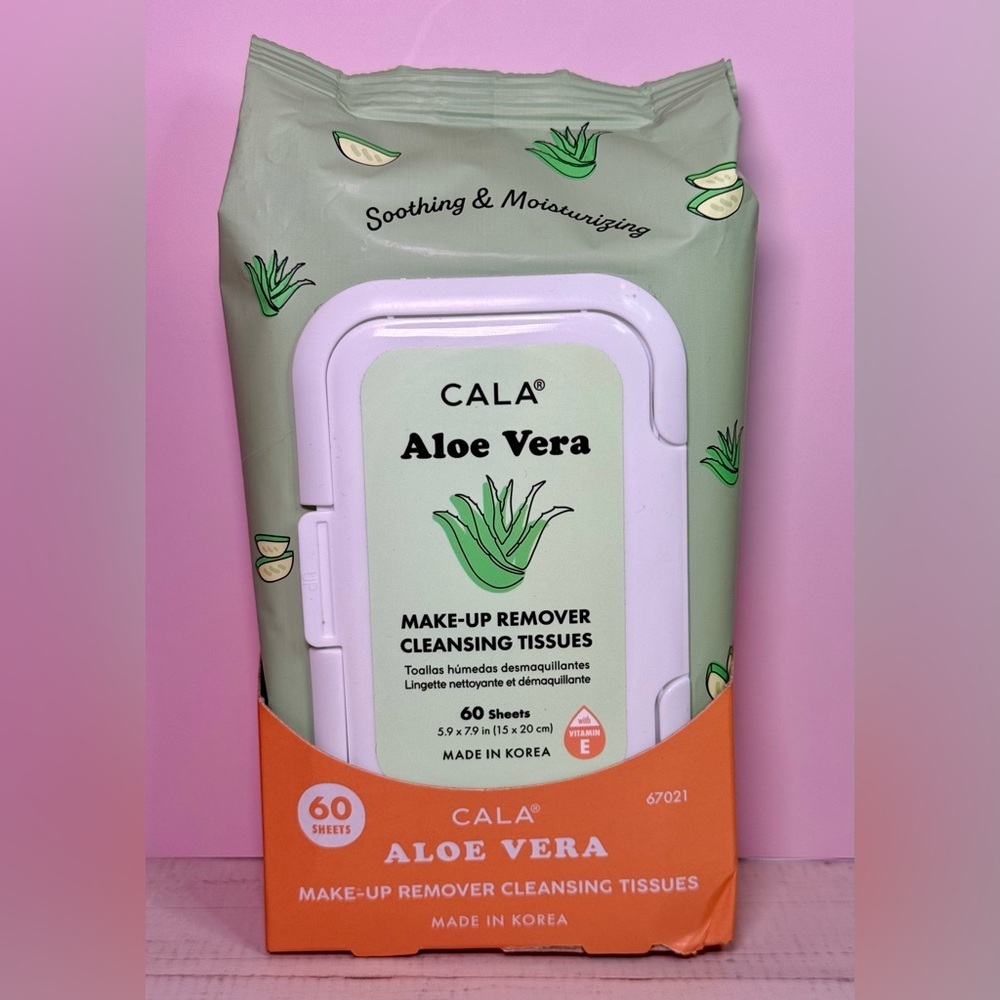 Cala aloe vera make-up remover cleansing tissues 60 count